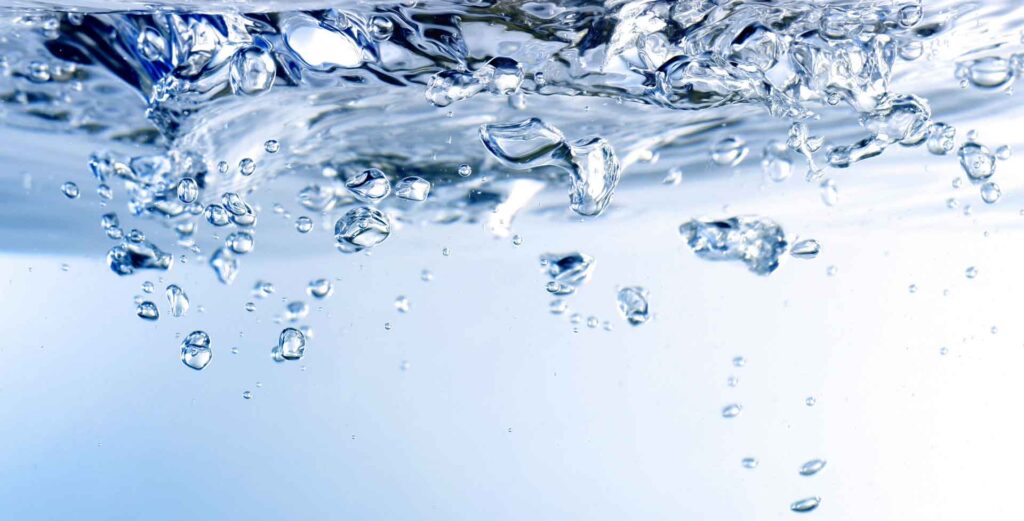 Drops of water.