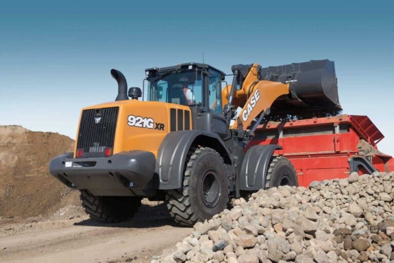 Rental equipment in action at a job site